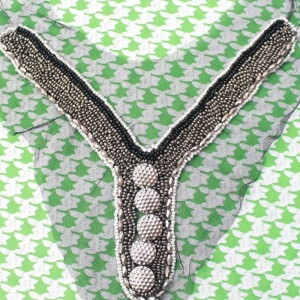 ručně vyráběný módní design křišťálově korálkový svatební krajka, límec výstřih pro šaty oblečení korálkový náhrdelník ve tvaru V